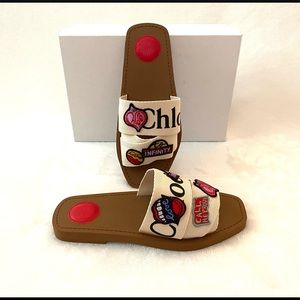 NEW IN BOX Chloe Woody Flat Mules